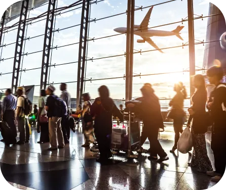 People at airport